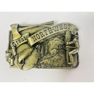 Siskiyou Great Northwest 1981 Commemorative Belt Buckle Limited Edition Vintage